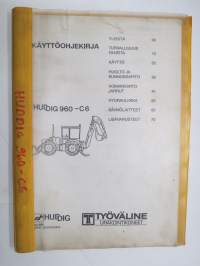 Huddig 960 - C6 kaivurikuormaaja käyttöohjekirja, kopio