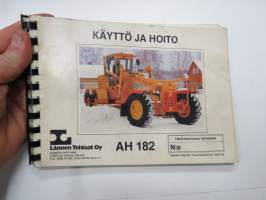 Lännen Tehtaat AH 182 Tiehöylä käyttöohjekirja / road grader, operator´s manual in finnish