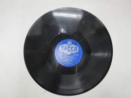 Decca SD 5337, Matti Louhivuori ja Metro-Tytöt - Vanha mustalainen /  Metro-Tytöt - Kottarainen -savikiekkoäänilevy / 78 rpm 10