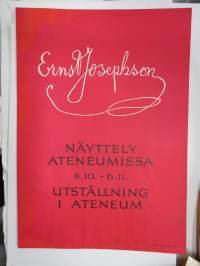 Ernst Josephson - Näyttely Ateneumissa 8.10.-6.11.1955 Utstallning i Ateneum, Oy Mainos-Taucher Reklam Ab:n jäämistöä