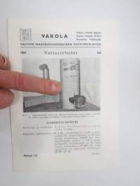 Jaakko-lavakuivuri - Vakola koetusselostus nr 262