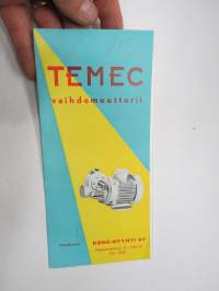 Temec vaihdemoottorit (sähkömoottorit) -myyntiesite / brochure