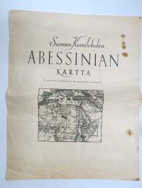 Abessinian kartta - Suomen Kuvalehti 1935 (numeron 39 liite) -map