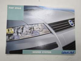 Fiat Stilo Sound System 2002 -audiolaitteiden käyttöohjekirja, englanninkielinen