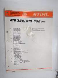 Stihl MS 290, 310, 390 (1127) Ersatzteilliste - Spare Parts List - Liste des piéces, moottorisaha varaosaluettelo