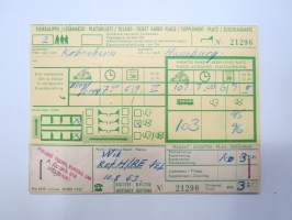 Köpenhavn Hamburg paikkalippu 10.8.1963 -rautatielippu / railway ticket