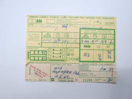 Hamburg Hbf - Köbenhavn paikkalippu 10.8.1963 -rautatielippu / railway ticket