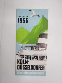 Fahrplan Köln - Düsseldorfer Rheindampschifffart 1956 -aikataulu / timetable