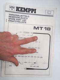 Kemppi MT 18 hitsauskone varaosaluettelo / Reservdelslista / Spare parts list / Ersatzteilliste