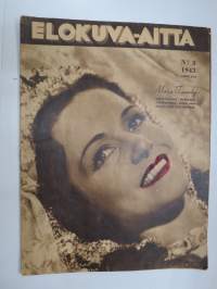 Elokuva-Aitta 1943 nr 8 Kansikuva Maria Tasnady, Kristiina Söderbaum käynnillä kotimaassaan, Linda Darnell, Jean Gabinin valloitusretket, Regina Linnanheimo, ym.
