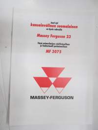 Massey-Feguson 23 leikkuupuimuri, 300 & 3000 traktori-sarja -myyntiesite / sales brochure