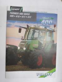 Fendt Farmer 400 Vario 409, 410, 411, 412 traktori -myyntiesite, saksankielinen / sales brochure, in german