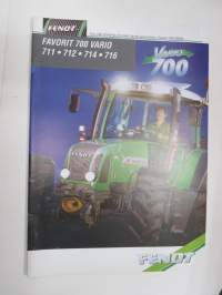 Fendt Favorit 700 Vario 711, 712, 714, 716 tractor / traktori -myyntiesite, englanninkielinen / sales brochure, in english