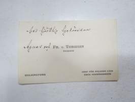Fr. von Tobiesen - Överste -onnittelukortti