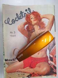 Cocktail 1969 nr 3 -aikuisviihdelehti, ruotsinkielinen / adult graphics magazine, in swedish