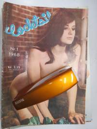 Cocktail 1968 nr 1 -aikuisviihdelehti, ruotsinkielinen / adult graphics magazine, in swedish
