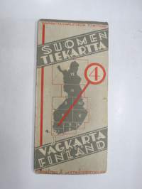 Suomen tiekartta 4 1946 Vägkarta över Finland -road map
