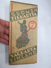 Suomen tiekartta 7 1947 Vägkarta över Finland -road map