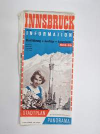 Innsbruck - Österreich - Itävalta -matkailuesite / kartta - travel brochure / tourist map