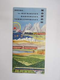 Dovre- og Raumabanen, Rorosbanen, Nordlandsbanen - Norway - Norge -matkailuesite / kartta - travel brochure / tourist map