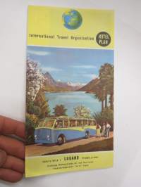 Lugano Hotel Plan (Schweitz-Switzerland-Suisse)  -matkailuesite / kartta - travel brochure / tourist map