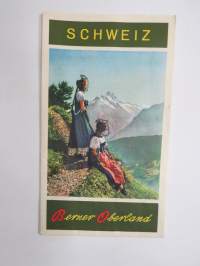 Berner Oberland (Schweitz-Switzerland-Suisse) -matkailuesite / kartta - travel brochure / tourist map