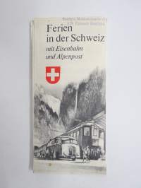 Ferien in der Schweitz (Schweitz-Switzerland-Suisse) -matkailuesite / kartta - travel brochure / tourist map