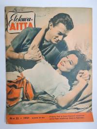 Elokuva-Aitta 1951 nr 22, Kansikuva Gregory Peck & Susan Hayward (David ja Bathseba) Liisa Ihmemaassa, Tähtikuvasto Ingrid Bergman - Walter Brennan - J. Schildkraut