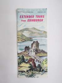 Edinburgh - Extended Tours from Edinburgh -matkailuesite / kartta - travel brochure / tourist map