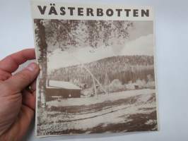 Västerbotten (Sverige) 1952 -matkailuesite / kartta - travel brochure / tourist map