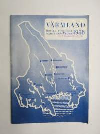 Värmland 1958 -matkailuesite / kartta - travel brochure / tourist map