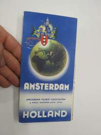 Amsterdam - Holland -matkailuesite / kartta - travel brochure / tourist map