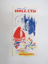 Holland -matkailuesite / kartta - travel brochure / tourist map