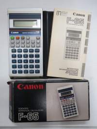Canon F-65 Scientific Statistical Calculator, alkuperäispakkauksessa, mukana käyttöohjekirja