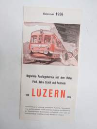 Begleitete Ausflugsfahrten mit dem Roten Pheil, Bahn, Schiff und Postauto von Luzern aus... Sommer 1968 -timetable
