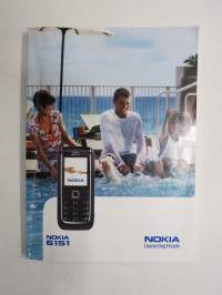 Nokia 6151 matkapuhelin / kännykkä -käyttöohjekirja, suomenkielinen / cell phone manual, in finnish
