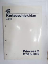 Leyland Princess 2 1700 & 2000 Korjausohjekirjan liite (käytetään yhdessä Princessin korjausohjekirjan AKM 3362 kanssa)