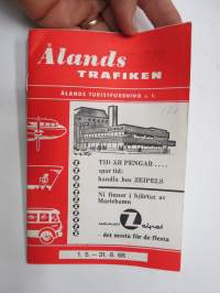 Ålands trafiken 1.5.-31.8.1968, Tidtabeller, båt- och bilfärjetrafik, flygtrafik, bustrafik -Ahvenanmaa - aikataulut laiva, lento & linja-autot