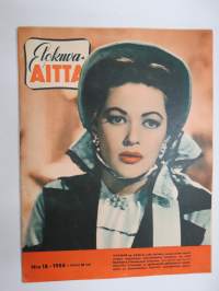 Elokuva-Aitta 1955 nr 18, Kansikuva Yvonne de Carlo, Elokuva Edinburghin taidejuhlilla, Omaatuntoa SF:ssä, Kiinalaisittain, Sophia Loren, ym.