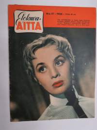 Elokuva-Aitta 1955 nr 17, Kansikuva Mai Zetterling, Musta kansio, Kihlaus, Kipparien kivat kekkerit, Tauno Palo, Rosita Serrano, Eedenistä Itään, Audrey Hepburn, ym.