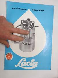 Lacta - utvecklingens toppresultat - mjölknings maskin -myyntiesite, ruotsinkielinen / milking machine sales brochure, in swedish