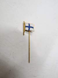 Suomi, lippu, emaloitu, neulamerkki -flag of Finland