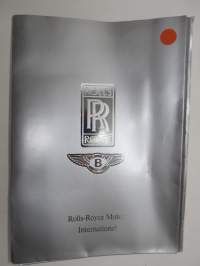 Rolls-Royce & Bentley 1985 Press Information -myyntiesite / lanseerauskansio