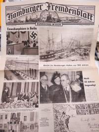 Hamburger Fremdenblatt- Rundschau im Bilde, 10.1.1939 -sanomalehden kuvasivu merkittävistä Saksan ja maailman tapahtumista / henkilöistä (ei koko lehti)