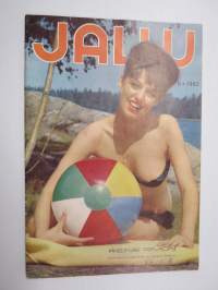 Jallu 1962 nr 9 Kansikuva Reine Rimon, Miss Yyteri, Mustalaisten miljoonapeltoja - Rauha Laina Palm & Saara Theslund ym. huijaamassa - Malmin tummien pärttylinyö...