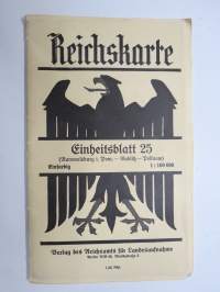 Reichskarte  - Einheitsblatt 25 (Rummelsburg i. Pom. - Publitz - Pollnow), einfarbig, 1:100 000, 
