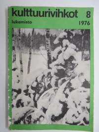 Kulttuurivihkot 1976 nr 8 - Kulttuurityöntekijäin Liitto ry julkaisu, Tommy Taberman, Matti Rossi, Kalevi Seilonen, Oiva Arvola, Jaana Lappo, Joel Pettersson, ym.