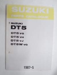Suzuki DT5 outboard parts catalogue 1987-5, illustrations / perämoottori, varaosaluettelo räjäytyskuvineen