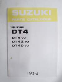 Suzuki DT4 outboard parts catalogue 1987-4, illustrations / perämoottori, varaosaluettelo räjäytyskuvineen