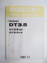Suzuki DT3.5 outboard parts catalogue 1983-11, illustrations / perämoottori, varaosaluettelo räjäytyskuvineen